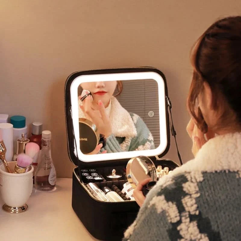 GLOWTOTE – Neceser cosmético con espejo LED para organizar tus productos de belleza