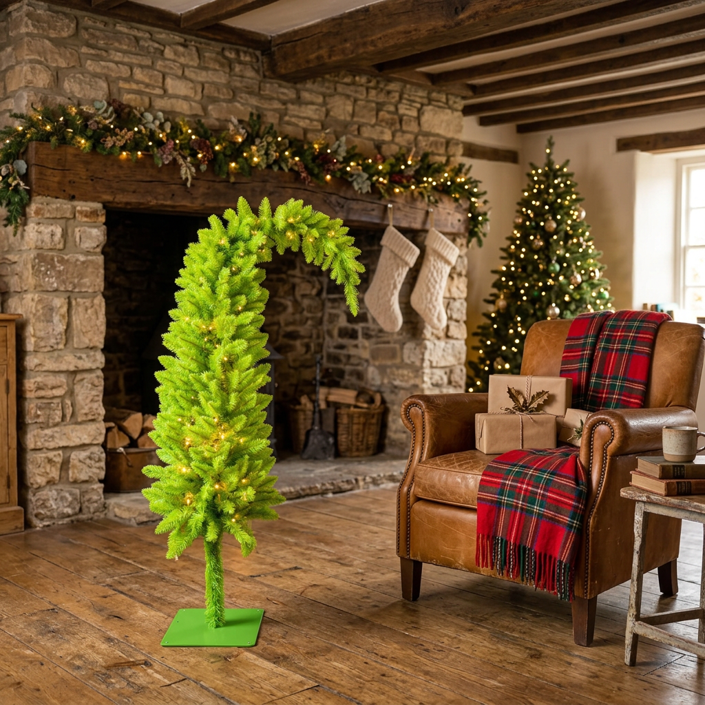 Rustic Christmas living room