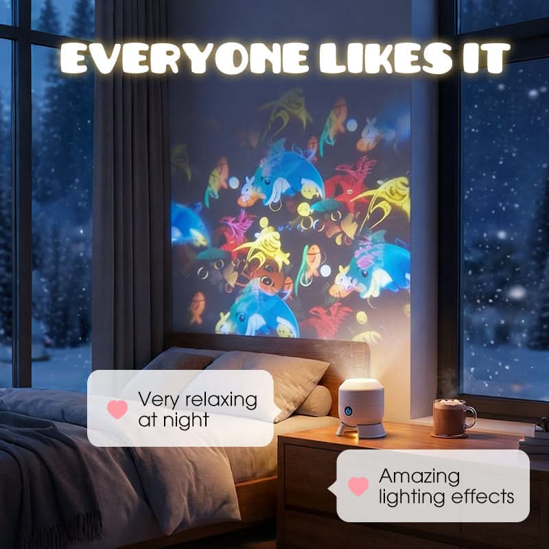 LUMIVORTEX – Rotating LED Projector Light for Immersive Room Ambiance