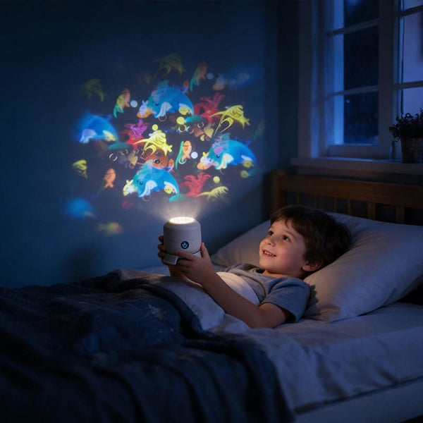 LUMIVORTEX – Proyector LED giratorio para ambiente inmersivo en habitaciones