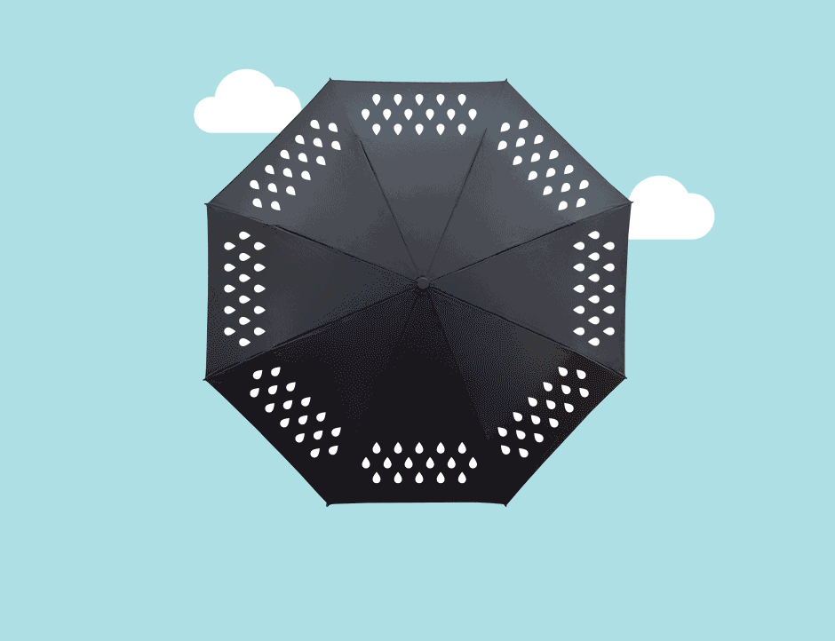 DRIZZELIA – Colour-Reveal Umbrella for Magical Rainy-Day Style