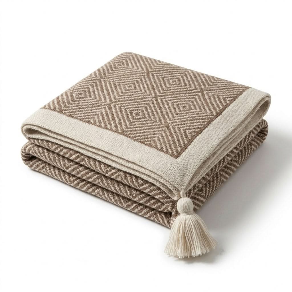 GEONORDIXA – Bold Geometric Blanket for Sophisticated Sofa Decor