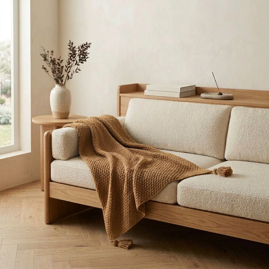 TASSELLOFT – Nordic Chunky Blanket for Cozy Layered Ambiance