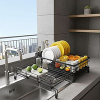 FLOWVA – Dish Drying Organizer with Practical Drip Tray Design