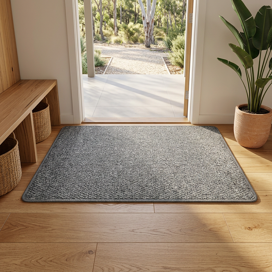 TREADVELORA – Woven-Look Doormat for Reliable Grip and Rustic Charm